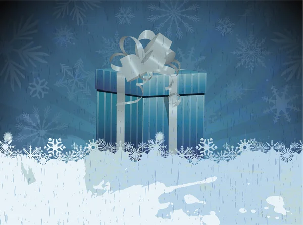 グランジ クリスマスのグリーティング カード — ストックベクタ