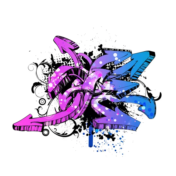 Flechas 3D grunge colorido — Archivo Imágenes Vectoriales