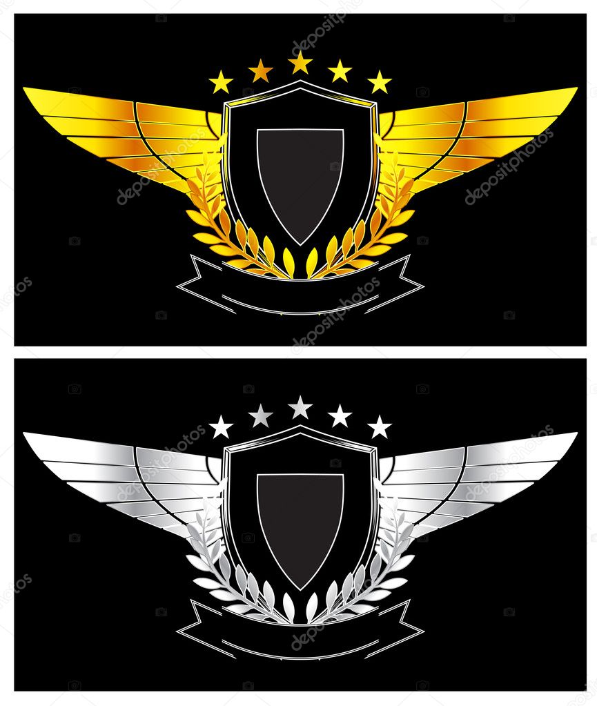 gold and silver vintage emblem