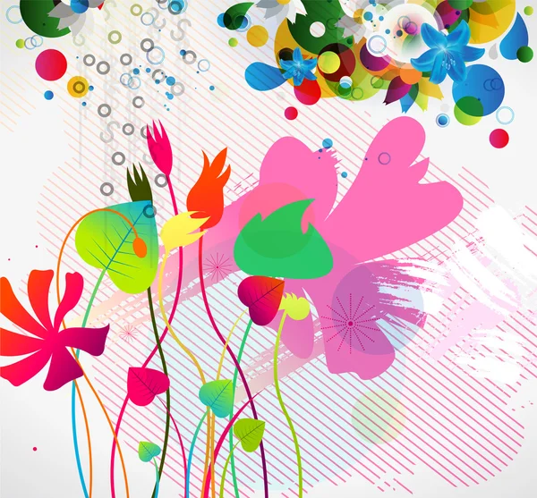 Fond floral coloré — Image vectorielle