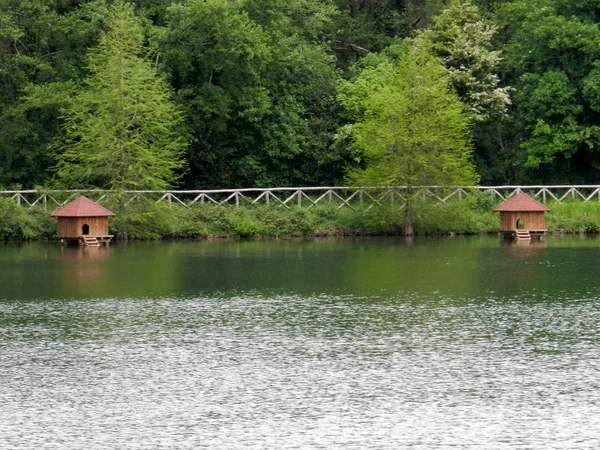 Houses on the lake — Stock Photo, Image