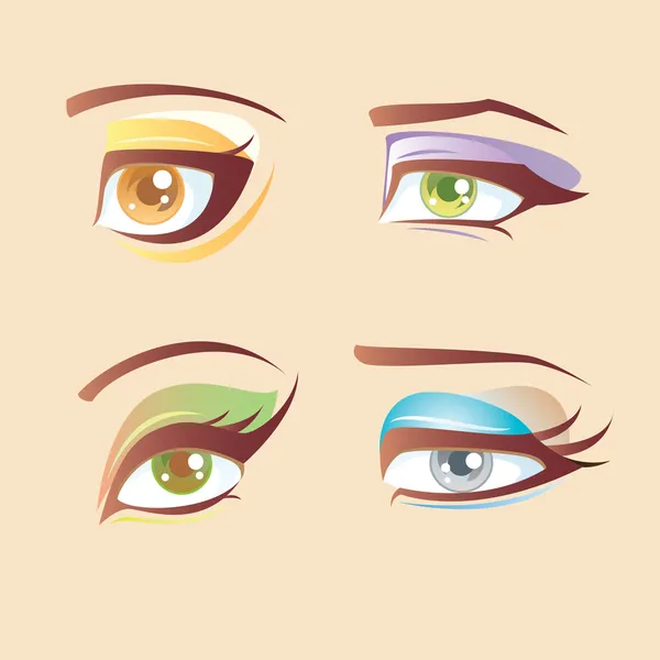 Set de ojos frescos — Vector de stock