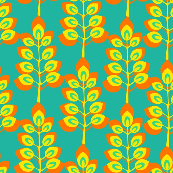 黄色の葉のパターン — ストックベクタ