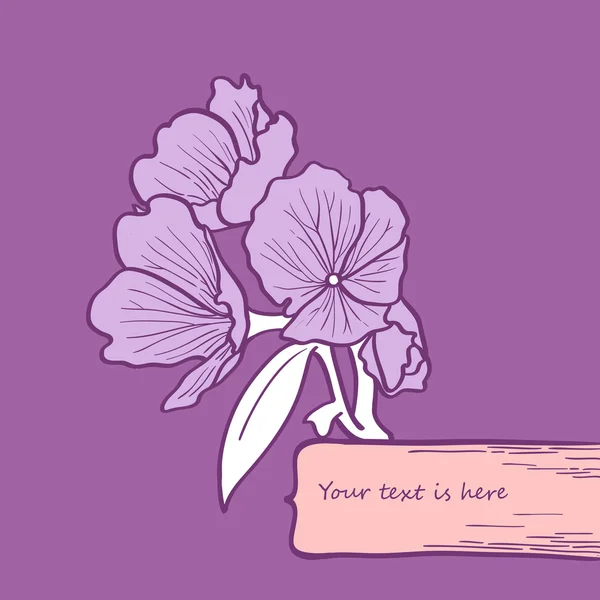 Κάρτα λουλουδιών — Διανυσματικό Αρχείο