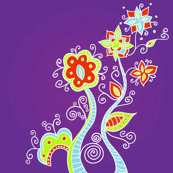 Violette Ornamente Hintergrund — Stockvektor