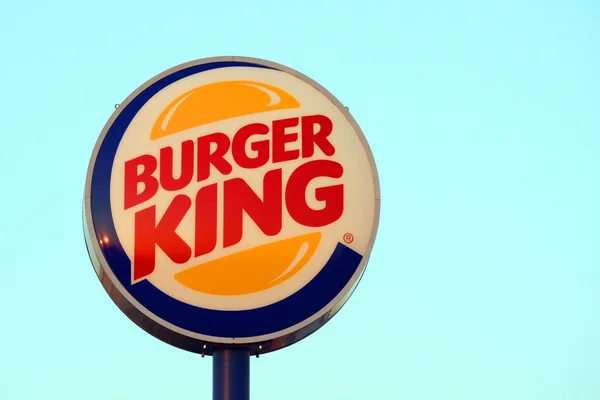 Burger king σημάδι Royalty Free Φωτογραφίες Αρχείου