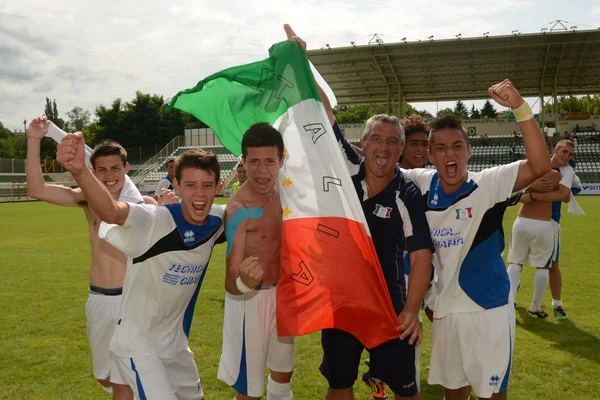 Brescia academy (ita) - syfa west region u 17 fußballspiel — Stockfoto