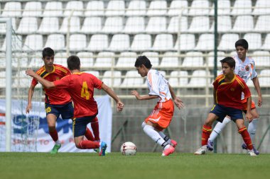 Pozo Almonte (CHI) - FC Makedonija (MKD) under 16 soccer game clipart
