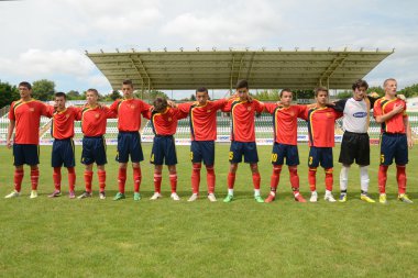 Pozo Almonte (CHI) - FC Makedonija (MKD) under 16 soccer game clipart