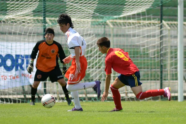 Pozo Almonte (Chi) - Fc Makedonija (Mkd) under 16 fotbollsspel — Stockfoto