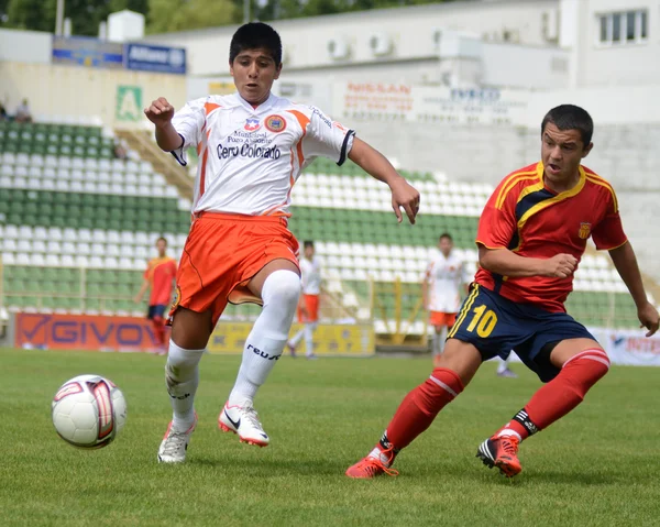 Pozo Almonte (CHI) - FC Makedonija (MKD) under 16 soccer game — Stock Photo, Image