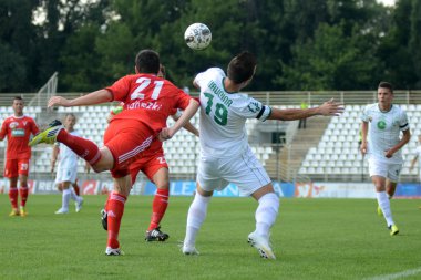 Kaposvar - Debrecen soccer game clipart