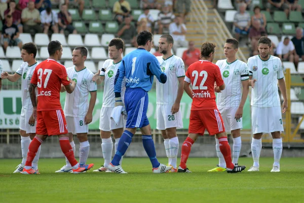 Kaposvar - Debrecen Fußballspiel — Stockfoto
