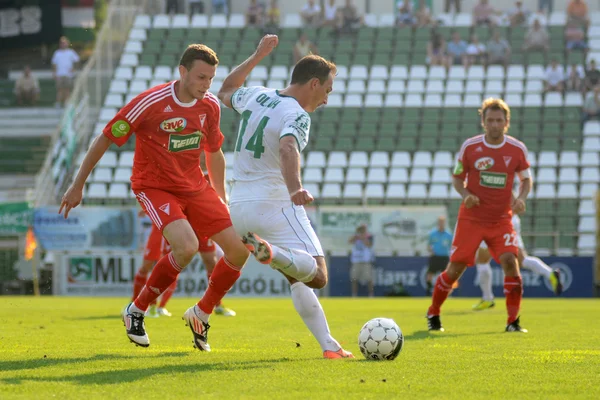 Kaposvár - mecz piłki nożnej w Debreczynie — Zdjęcie stockowe