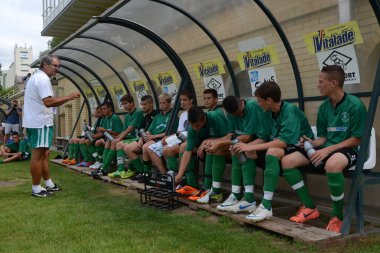 Tirgu Mures (ROM) - Kaposvar (HUN) Under 14 soccer game clipart