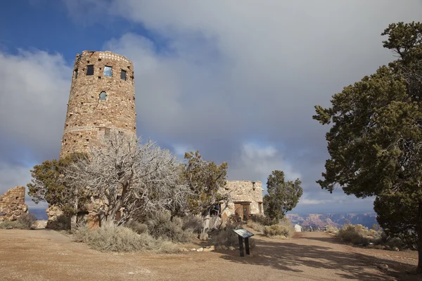 Strážná věž pouštní pohled na grand canyon — Stock fotografie