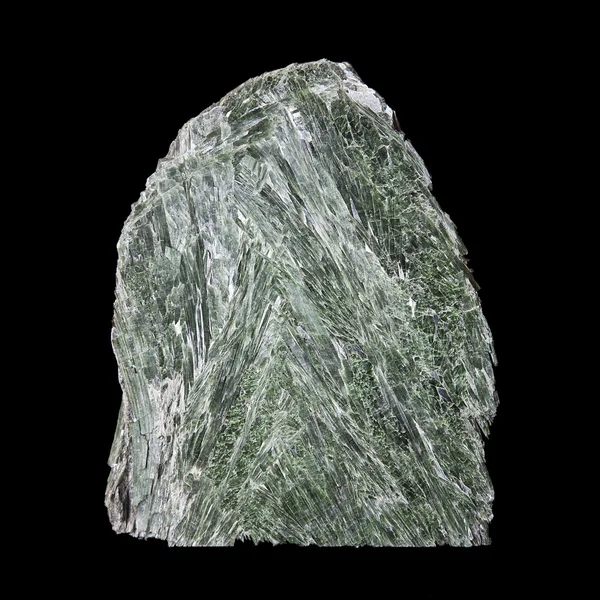 Zielony kryształ aktynolit — Zdjęcie stockowe
