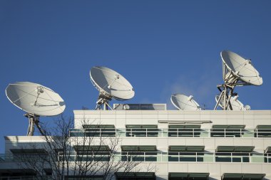 Satellite Dishes used for Broadcasting clipart