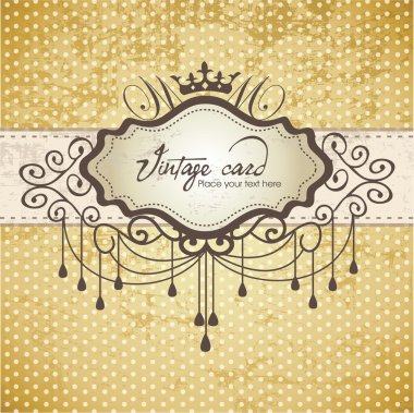 Luxury vintage frame template 01 clipart