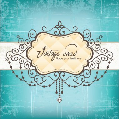 Luxury vintage frame template 02 clipart