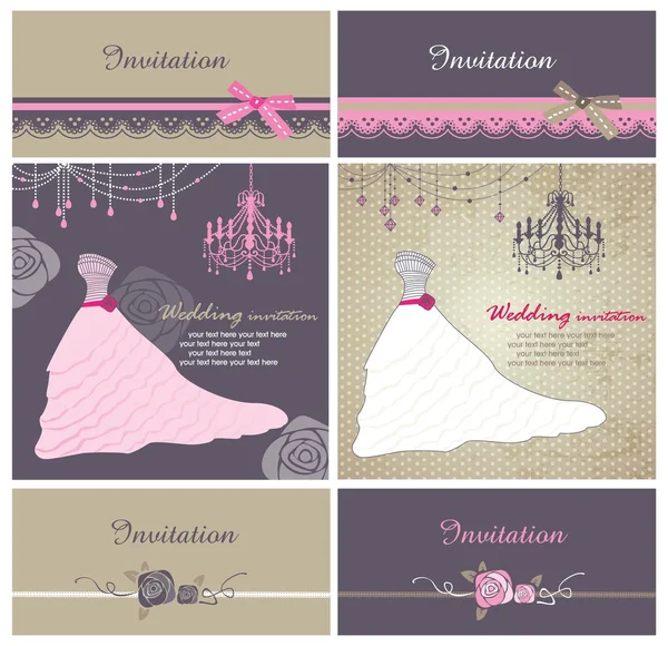 Шаблон дизайну весільних листівок — стоковий вектор