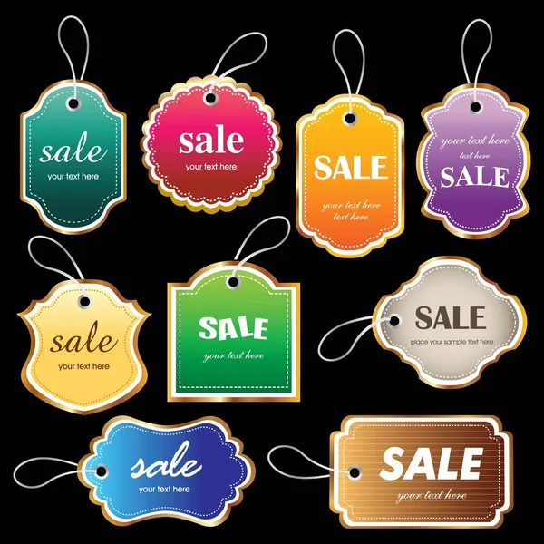 Sale tag collection — Stock Vector