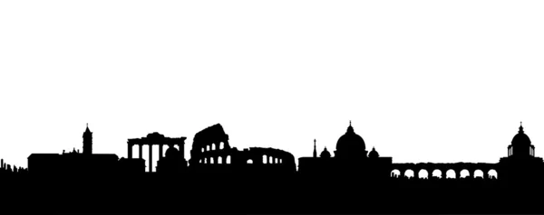 Rome City Silhouette — Stock Vector