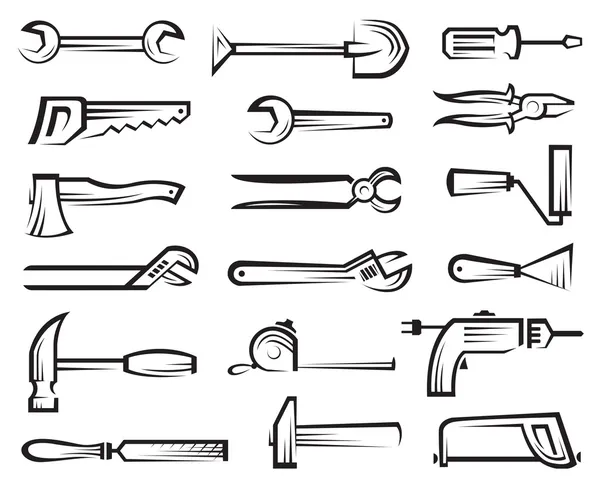 Working tools icon set — Stock Vector