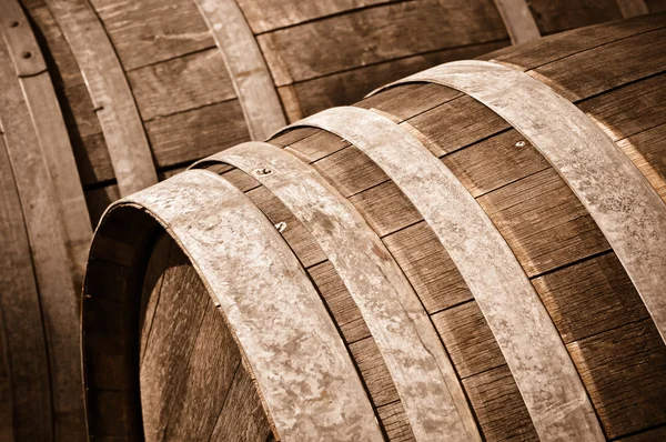 Oak Wine Barrel Close Up — Stock Photo, Image