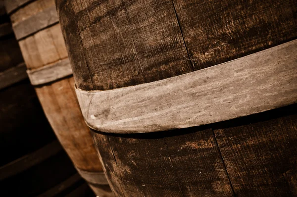 Wine Barrels in a Cellar — Stock Photo, Image