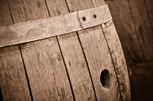 Wine Barrel in Cellar — Stock Photo, Image