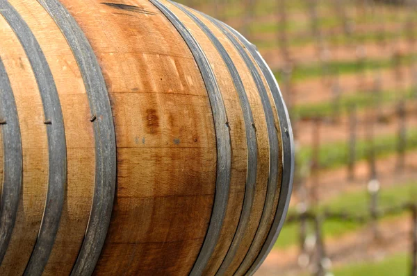 ナパバレーのブドウ園でワイン樽 — ストック写真