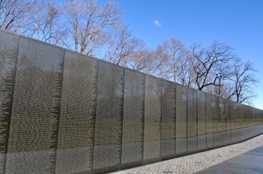 Vietnam War Memorial in Washington DC clipart