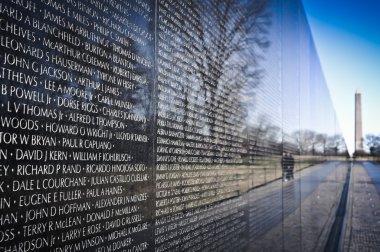 Vietnam War Memorial in Washington DC clipart