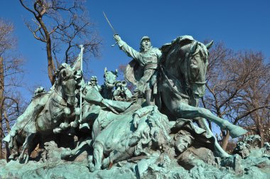 Civil War Statue in Washington DC clipart