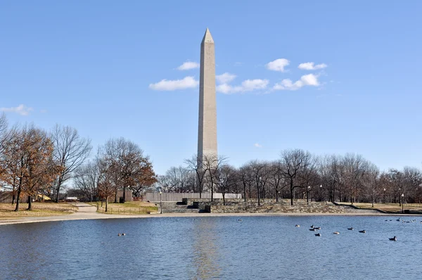华盛顿纪念碑在冬天 — 图库照片