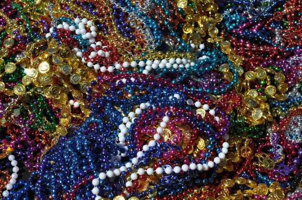 Mardi Gras Perline sfondo — Foto Stock