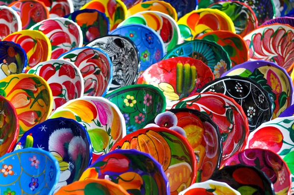 Tigelas maia coloridas para venda — Fotografia de Stock