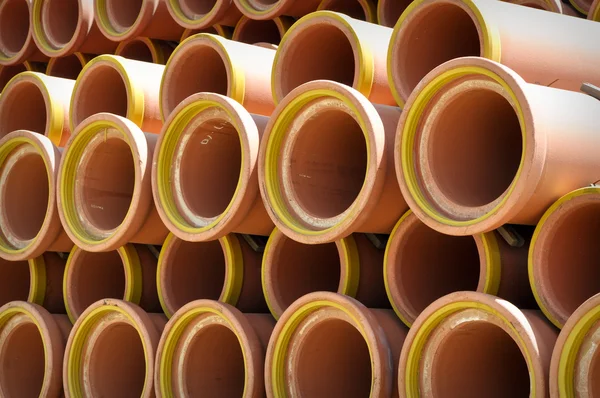 Ceramic Sewer Pipes — Stock Photo, Image