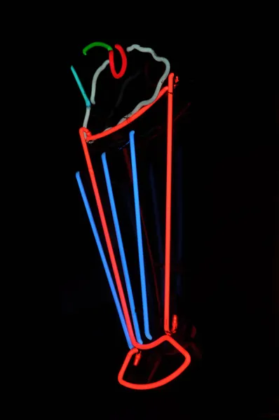 Koktejl neonový nápis — Stock fotografie