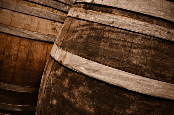 Barris de vinho de carvalho — Fotografia de Stock