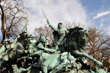 Civil War Statue in Washington DC clipart