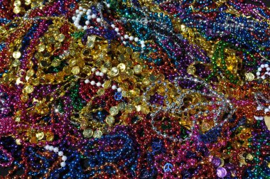 Mardi Gras Beads Background clipart