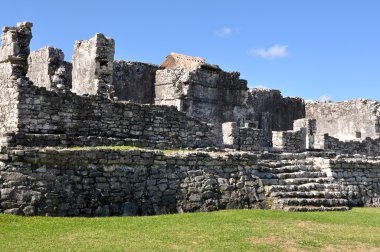 Mayan Ruins in Tulum Mexico clipart