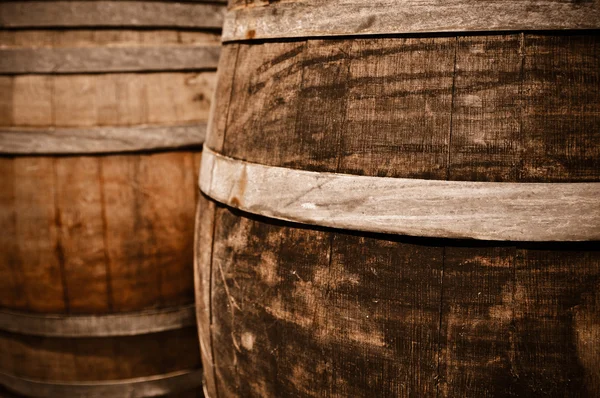 Wine Barrel in Cellar — Stock Photo, Image