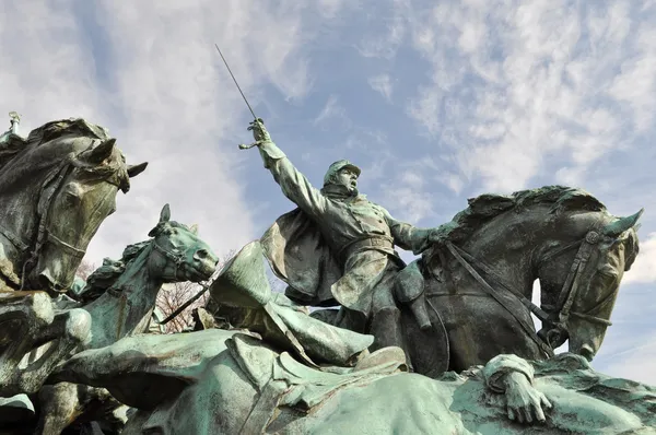 内战的士兵雕像 — 图库照片