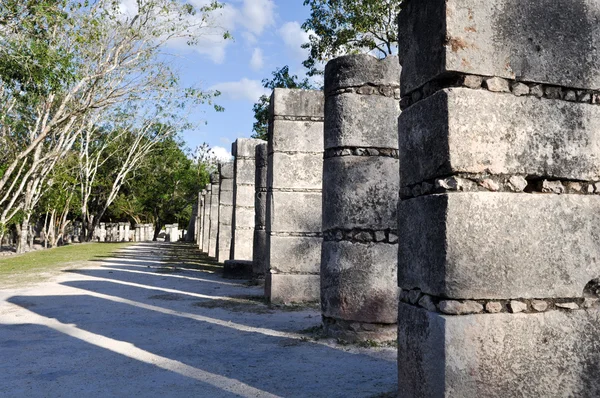 Ruiny Majów Chichen itza kolumny 1000 — Zdjęcie stockowe