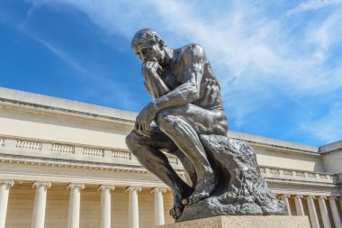 Rodin Thinker Statue clipart