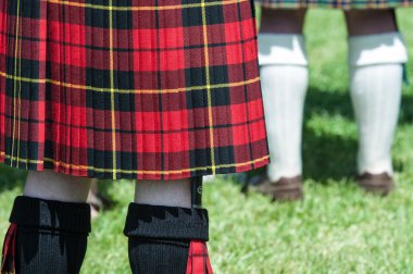 Red and Black Scottish Kilt clipart