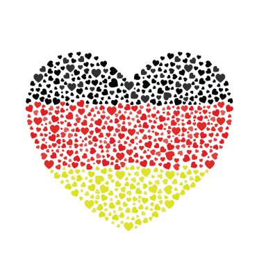 German Flag Heart clipart